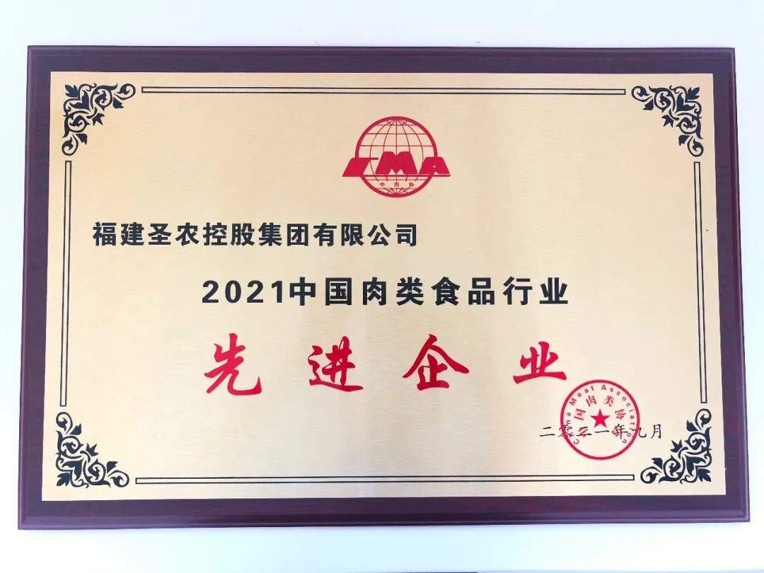 2021（bg大游集团）中国肉类食物行业先进企业