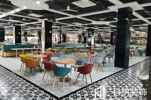 延安岭南学院饭堂装建项目实景
