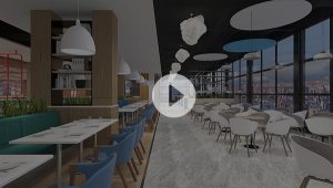 机电学院饭堂装建设计全景成效图