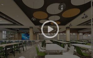 昭通民航院机场路校区一楼饭堂设计全景成效图